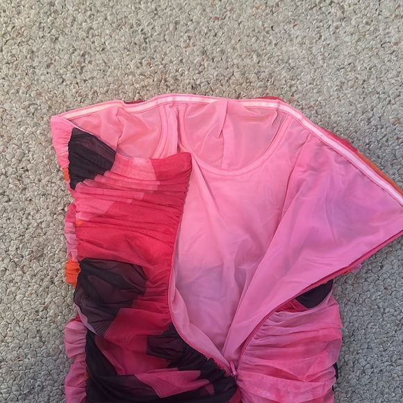 House Of Cb Sasha Multicolor Strapless Ruched Dress - Picture 3 of 4